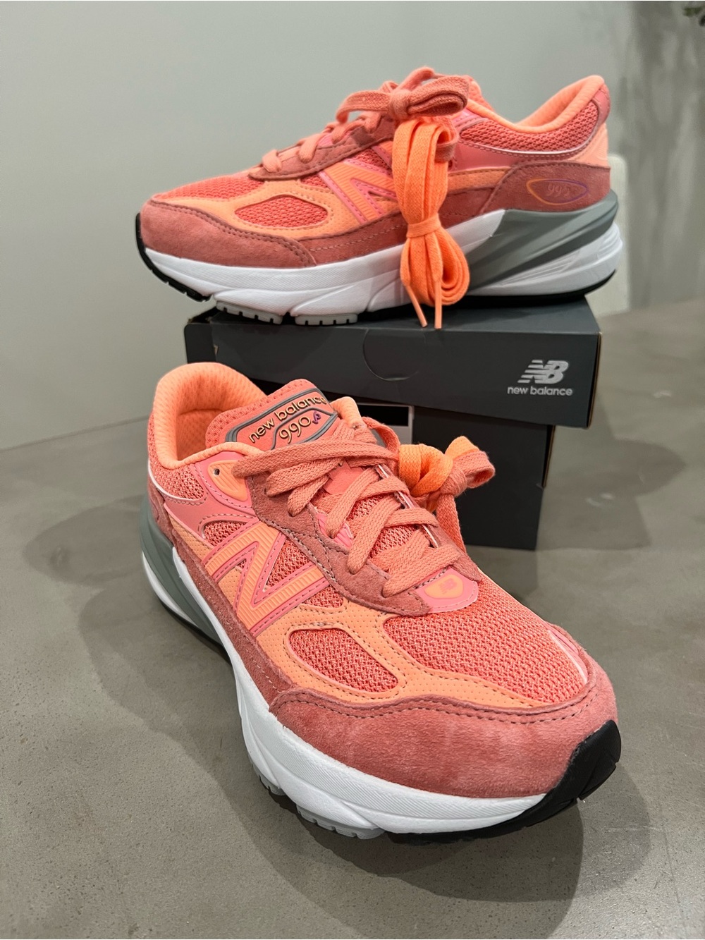 New Balance 990v6 - Orange/Purple - Size Womens 5/ kids 3.5